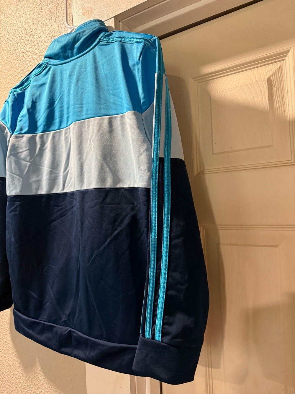 Adidas Boys Youth Blue Colorblock Track Jacket L 14-16 (0426) - Picture 4 of 4